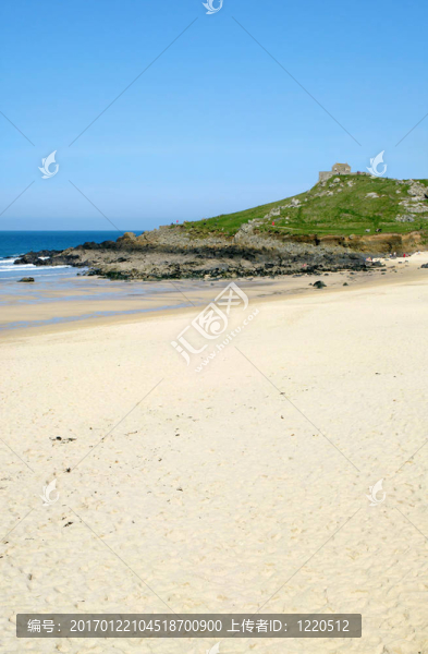 在圣艾夫斯porthmeor英國康沃爾海灘。
