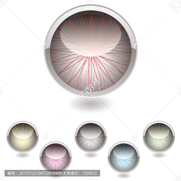 虹膜按鈕集合