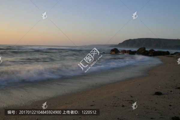 清晨在海灘