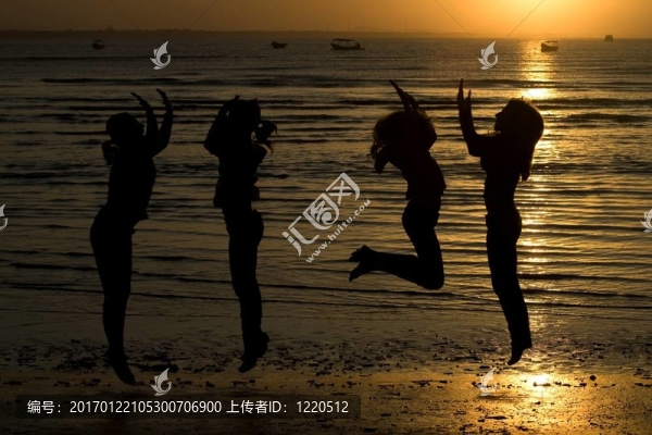 女孩跳