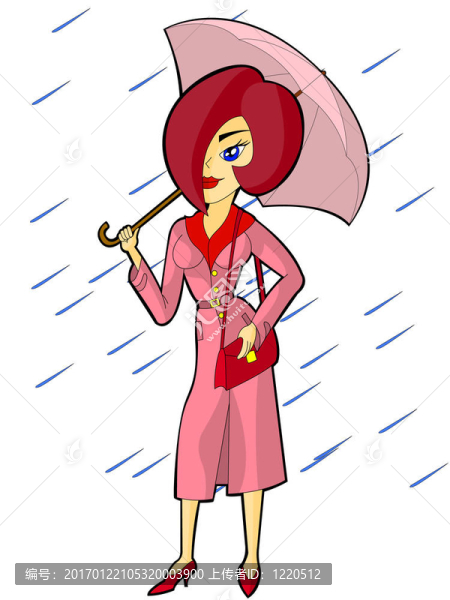 打著雨傘的女人