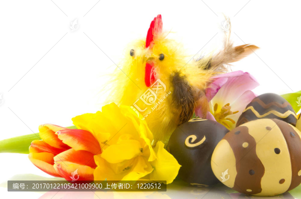 復(fù)活節(jié)蛋和花
