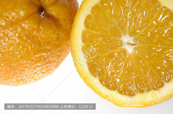 白色背景上的鮮橙