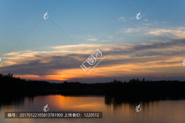 夏日的夕陽