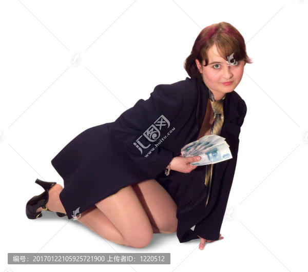 商業(yè)女性肖像。在白色背景中分離