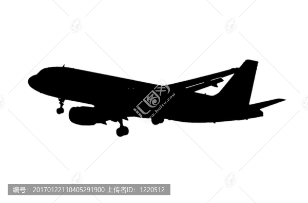 輪廓的飛機