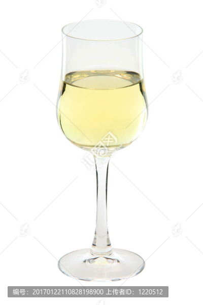 有小路的白葡萄酒