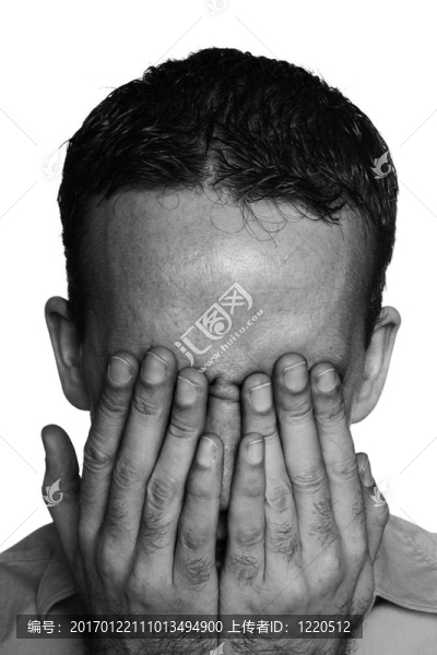 孤立的沮喪的人