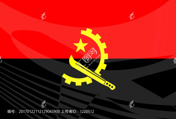 旗ofangola空中旅行的插圖