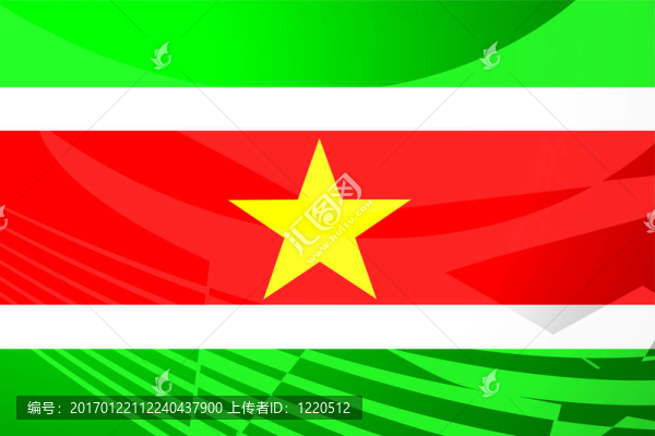 蘇里南航空旅行的插圖旗