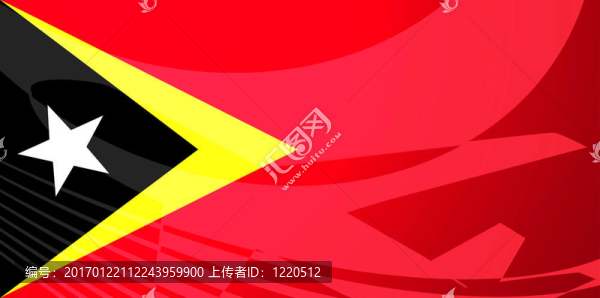 東帝汶空中旅行的插圖旗