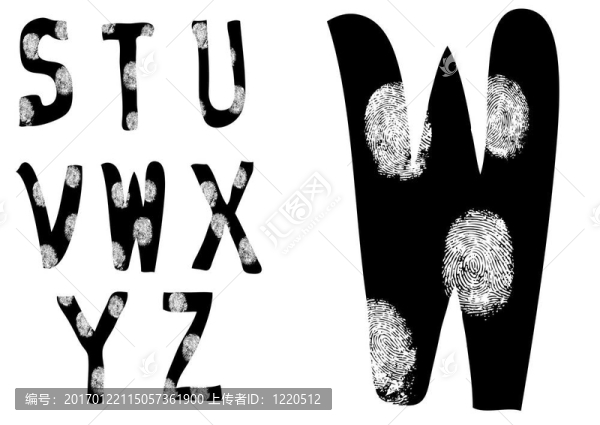 指紋字母全S到Z（3集3）