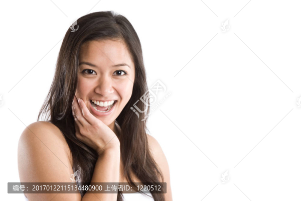 美麗快樂的亞洲女人
