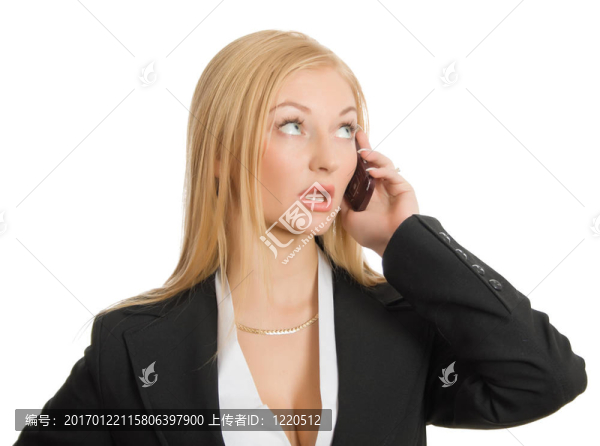打電話的女商人
