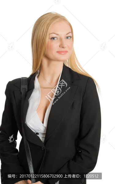 漂亮的女商人的肖像