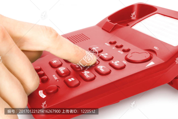 手指和電話鍵盤