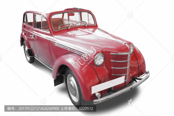 紅色的老式汽車