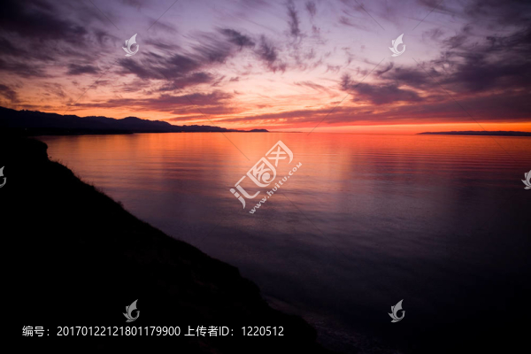 胡安·德富卡海峽的日落