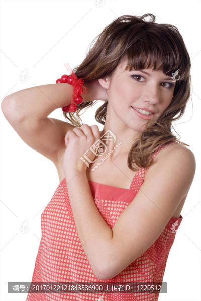 美麗的女孩是白色的孤立