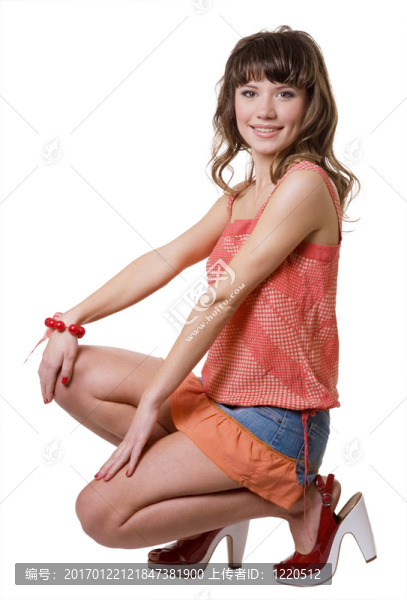 美麗的女孩是白色的孤立