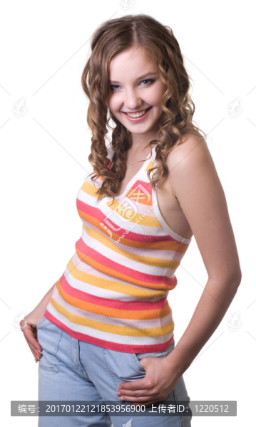 美麗的女孩是白色的孤立