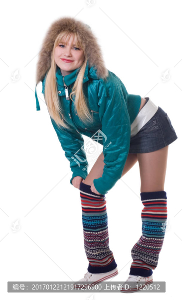 美麗的女孩是白色的孤立