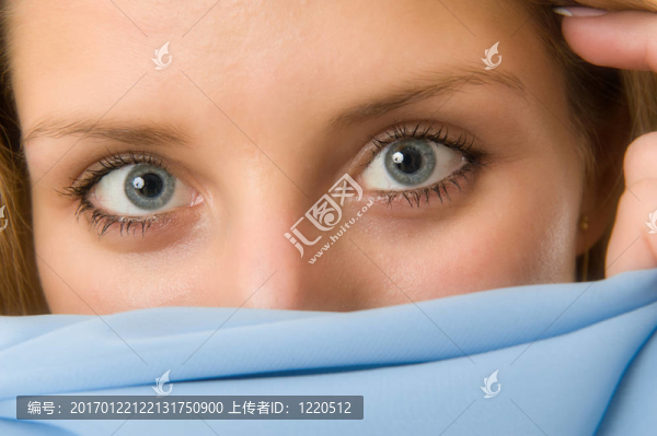神秘的東方女人，美麗的眼睛。