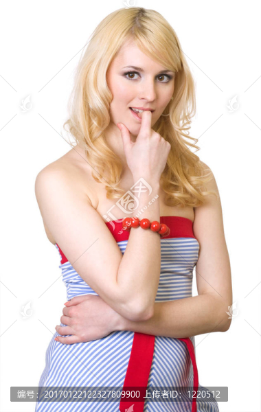 美麗的金發(fā)女郎的肖像。