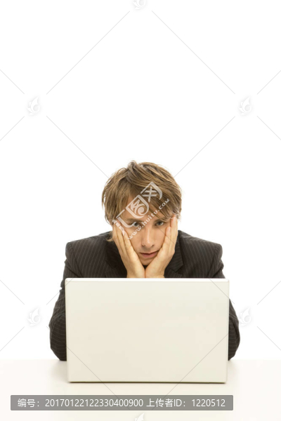 商人使用的筆記本電腦