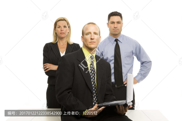 商人在辦公桌上