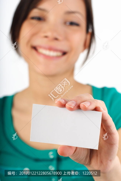 休閑商務(wù)女用空白名片