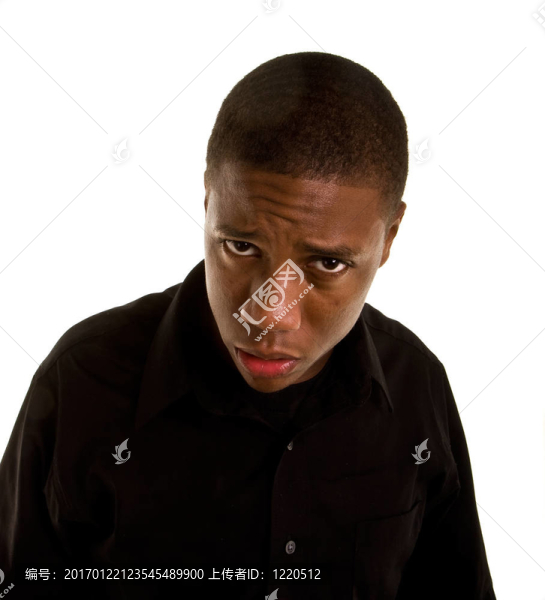 Young,Black,Man看起來很困惑