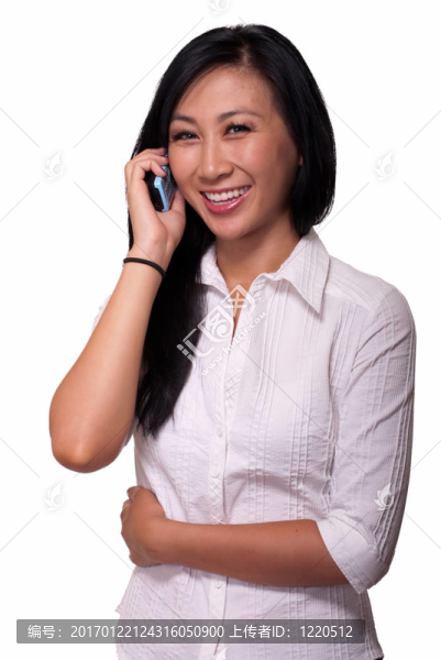 手機(jī)上的女人