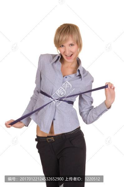 美麗的女孩帶絲帶