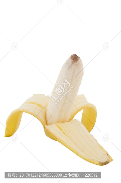 剝了皮的香蕉對