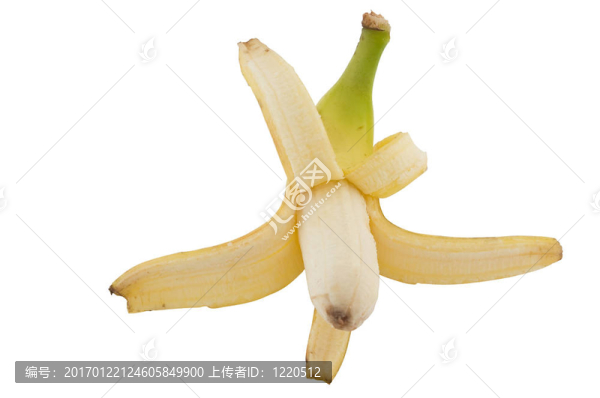 剝了皮的香蕉對