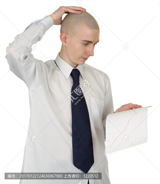 困惑的家伙手里拿著財(cái)務(wù)圖表-匯圖網(wǎng) www.fosd68.com 困惑的家伙手里拿著財(cái)務(wù)圖表