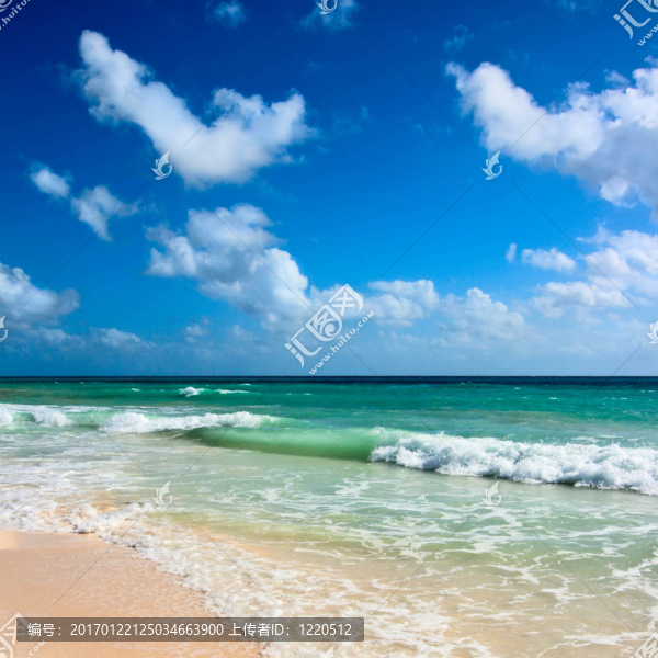 美麗的海灘和大海