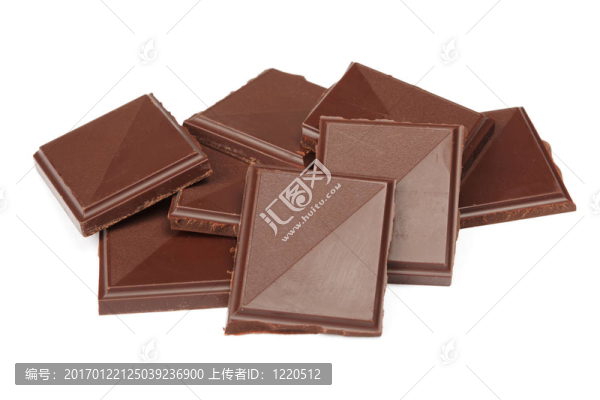 黑巧克力堆隔離