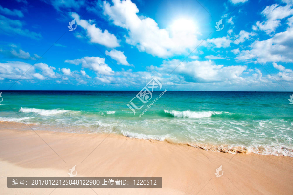 美麗的海灘和大海