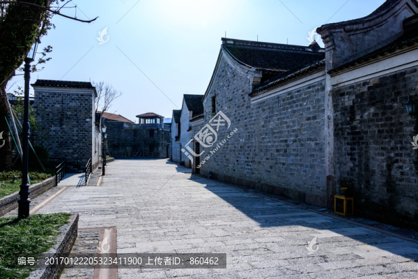 江南仿古建筑街道,古建筑,老房