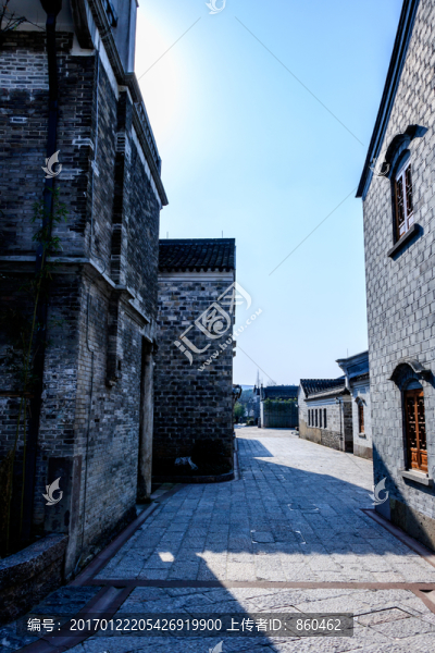江南仿古建筑街道,古建筑,老房