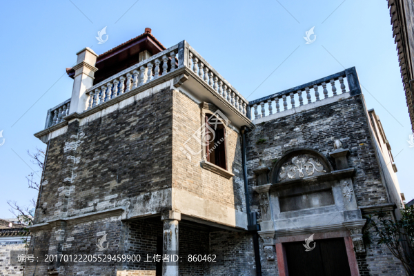 江南仿古建筑街道,古建筑,老房