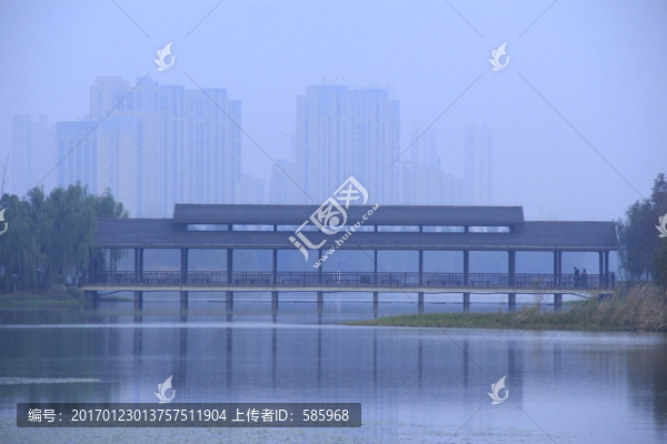 洋湖濕地公園風(fēng)雨橋