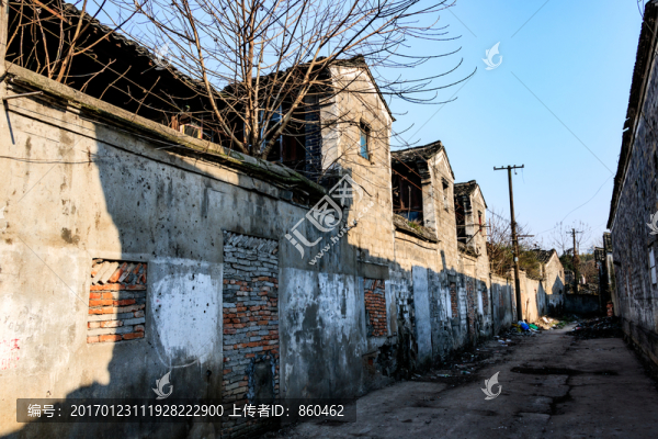 寧波舊城遺跡,民居,破敗街道