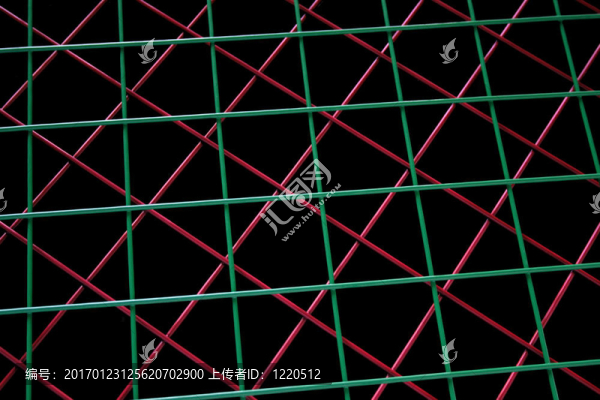 紅色和綠色網格