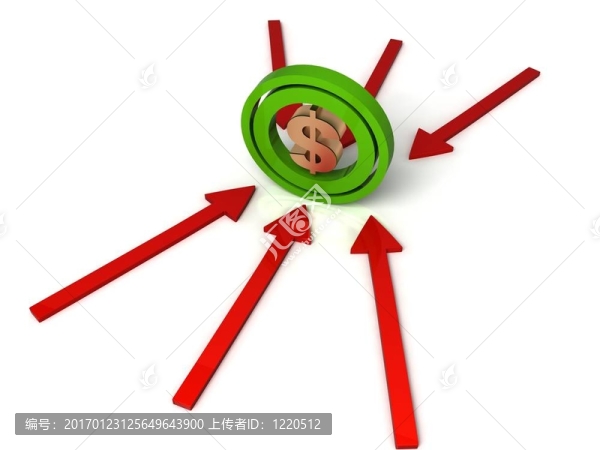 三維美元的箭頭符號