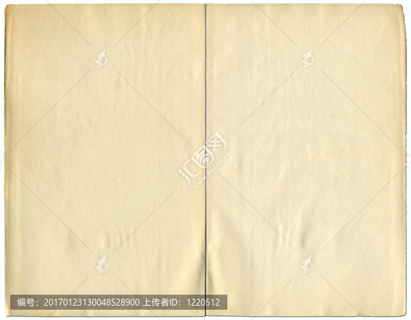 兩個(gè)空白頁從1932舊貨書孤立超過白色。