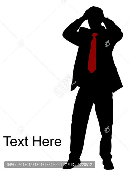 不安的人拿著他的頭