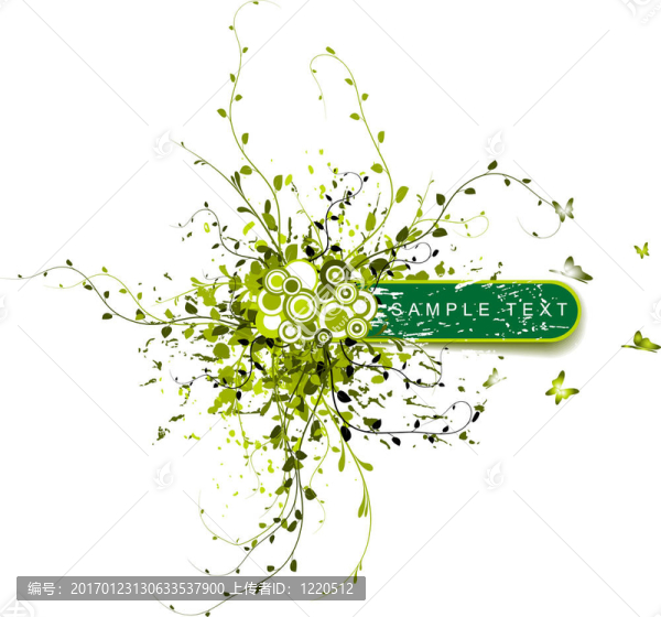 春天的垃圾花的插圖